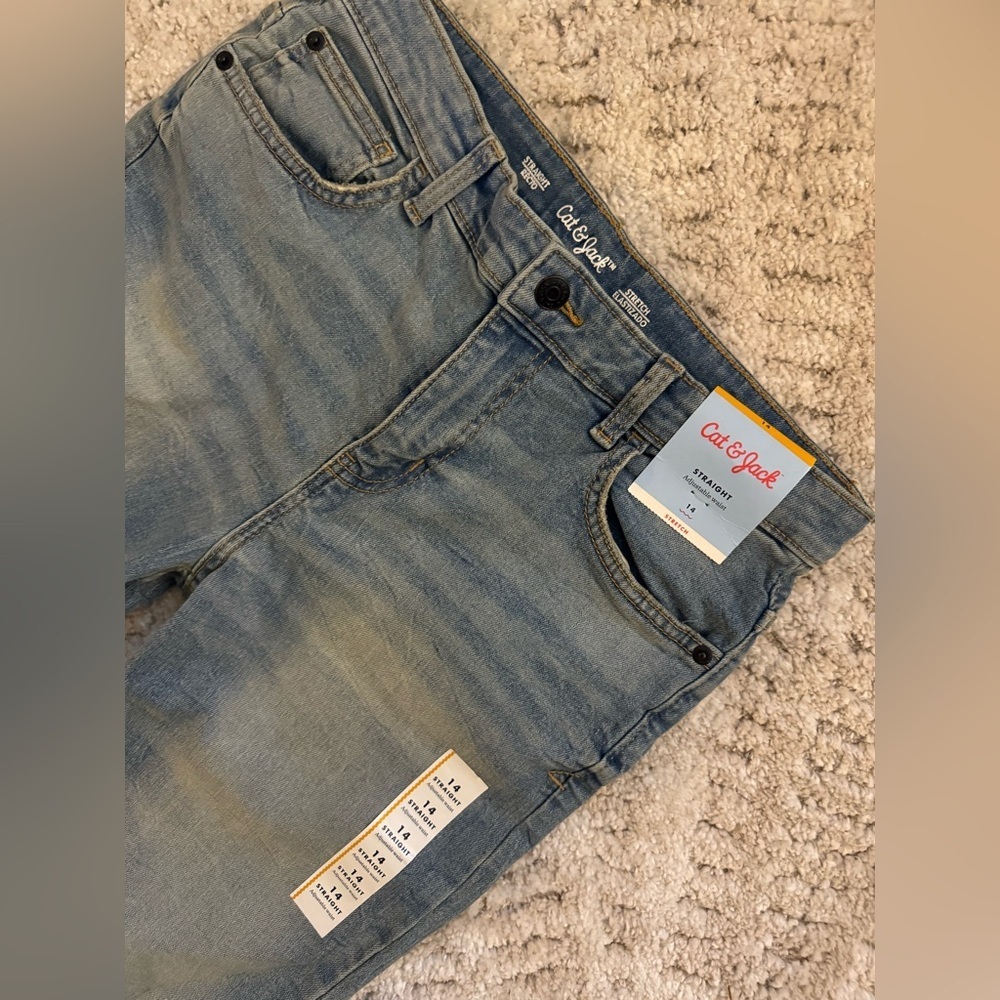 Cat & Jack boys stretch straight leg w/ adjustable waist - Picture 3 of 3